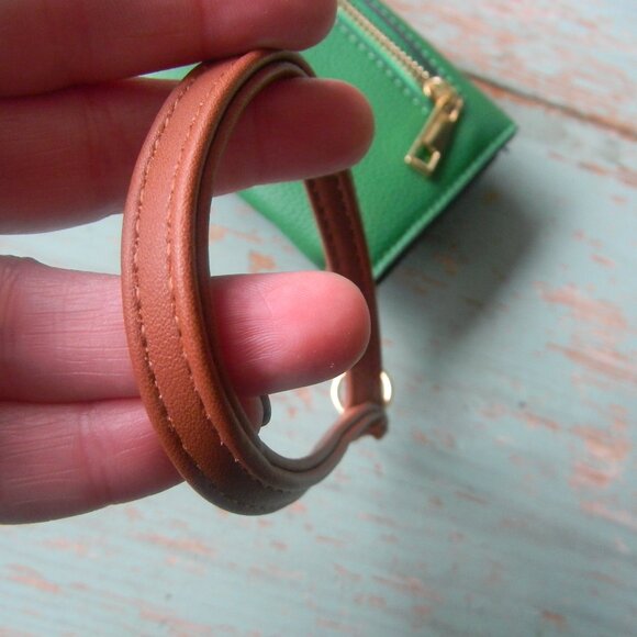 MIA K COLLECTION GREEN/BROWN GORGEOUS LARGE WALLET/WRISTLET CLUTCH - Picture 7 of 9